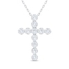 Thumbnail Image 1 of KAY Lab-Grown Diamonds Cross Necklace 1 ct tw 10K White Gold 18"