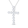 Thumbnail Image 2 of KAY Lab-Grown Diamonds Cross Necklace 1 ct tw 10K White Gold 18"
