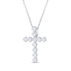 Thumbnail Image 2 of Kay Signature Collection Lab-Grown Diamond Cross Necklace 1/2 ct tw 10K White Gold 18"