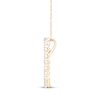 Thumbnail Image 2 of KAY Lab-Grown Diamonds Graduated Tilted Heart Necklace 1 ct tw 10K Yellow Gold 18"