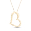 Thumbnail Image 3 of KAY Lab-Grown Diamonds Graduated Tilted Heart Necklace 1 ct tw 10K Yellow Gold 18"