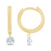 Thumbnail Image 3 of KAY Lab-Grown Diamonds Hoop Dangle Solitaire Earrings 1/3 ct tw 10K Yellow Gold (F/VS2)