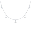 Thumbnail Image 1 of KAY Lab-Grown Diamonds Double Dangle Station Necklace 7/8 ct tw 10K White Gold 18"