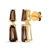 Thumbnail Image 1 of Le Vian Baguette-Cut Chocolate Quartz Ombré Drop Earrings 14K Honey Gold