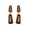 Thumbnail Image 2 of Le Vian Baguette-Cut Chocolate Quartz Ombré Drop Earrings 14K Honey Gold