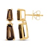 Thumbnail Image 3 of Le Vian Baguette-Cut Chocolate Quartz Ombré Drop Earrings 14K Honey Gold
