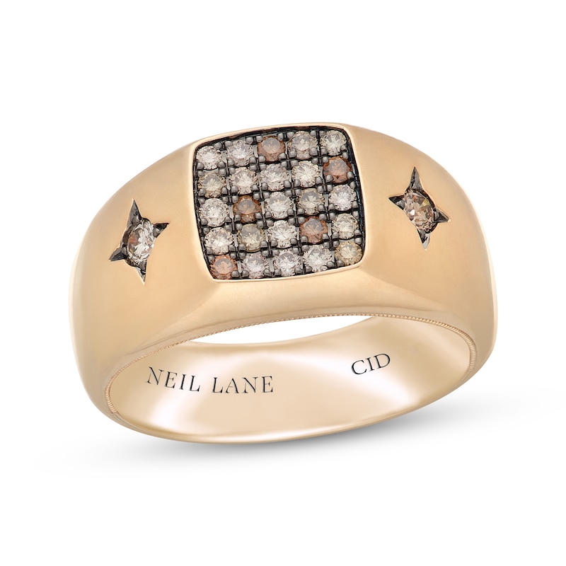 Main Image 1 of Neil Lane Men's Desert Diamonds Cushion-Shaped Ring 1/2 ct tw 10K Yellow Gold