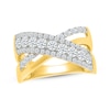Thumbnail Image 1 of KAY Lab-Grown Diamonds Multi-Row Crossover Ring 1 ct tw 10K Yellow Gold