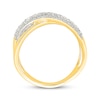Thumbnail Image 3 of KAY Lab-Grown Diamonds Multi-Row Crossover Ring 1 ct tw 10K Yellow Gold