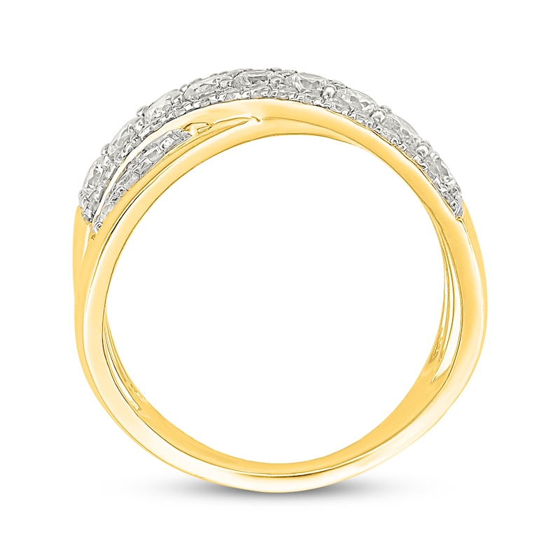 Main Image 3 of KAY Lab-Grown Diamonds Multi-Row Crossover Ring 1 ct tw 10K Yellow Gold