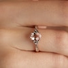 Thumbnail Image 2 of Le Vian Oval-Cut Morganite Ring 1/4 ct tw Diamonds 14K Strawberry Gold
