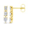 Thumbnail Image 3 of KAY Lab-Grown Diamonds Pear, Emerald & Oval-Cut Three-Stone Drop Earrings 1/2 ct tw 10K Yellow Gold