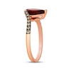 Thumbnail Image 2 of Le Vian Pear-Shaped Garnet Ring 1/6 ct tw Diamonds 14K Strawberry Gold