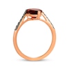 Thumbnail Image 3 of Le Vian Pear-Shaped Garnet Ring 1/6 ct tw Diamonds 14K Strawberry Gold