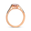 Thumbnail Image 3 of Le Vian Pear-Shaped Morganite Ring 1/6 ct tw Diamonds 14K Strawberry Gold