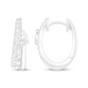 Thumbnail Image 1 of KAY Lab-Grown Diamonds Pear-Shaped & Round-Cut Bypass Hoop Earrings 1/2 ct tw 10K White Gold