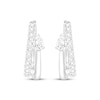 Thumbnail Image 2 of KAY Lab-Grown Diamonds Pear-Shaped & Round-Cut Bypass Hoop Earrings 1/2 ct tw 10K White Gold