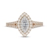 Thumbnail Image 3 of Neil Lane Marquise-Cut Diamond Double Halo Engagement Ring 7/8 ct tw 14K Two-Tone Gold