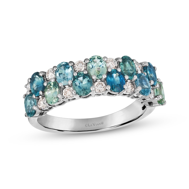 Main Image 1 of Le Vian Montana Sapphire Ombré Ring 1/3 ct tw Diamonds 14K Vanilla Gold