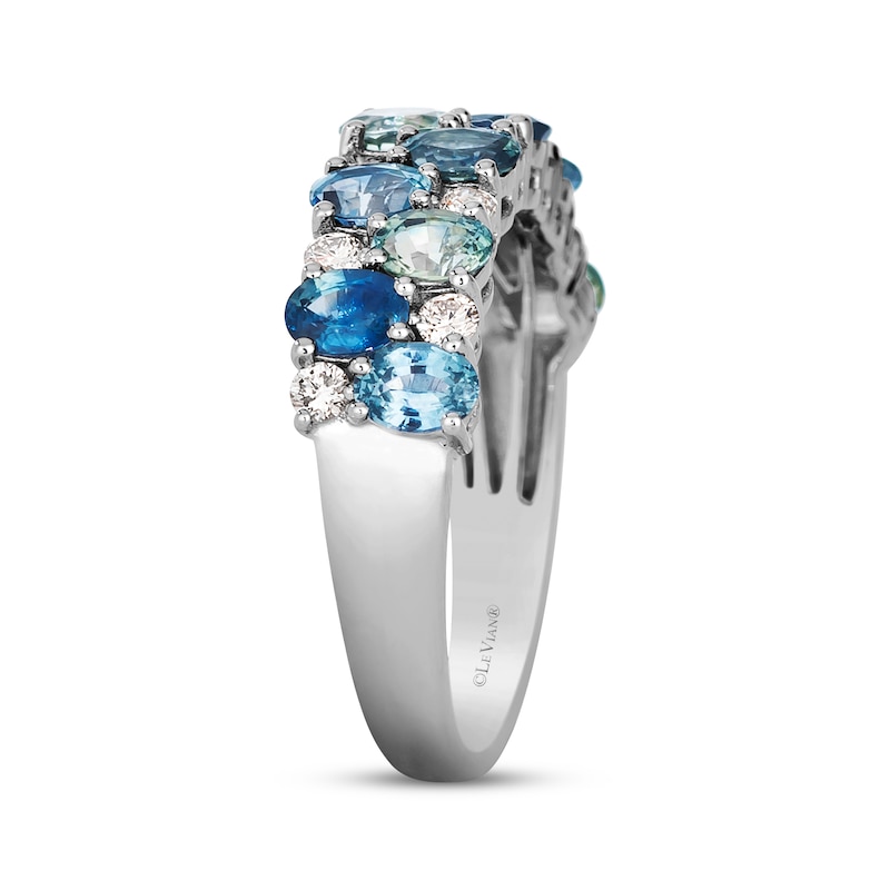 Main Image 2 of Le Vian Montana Sapphire Ombré Ring 1/3 ct tw Diamonds 14K Vanilla Gold