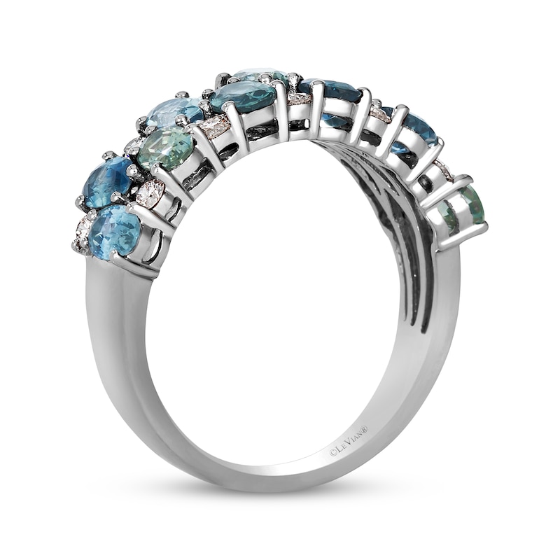 Main Image 3 of Le Vian Montana Sapphire Ombré Ring 1/3 ct tw Diamonds 14K Vanilla Gold