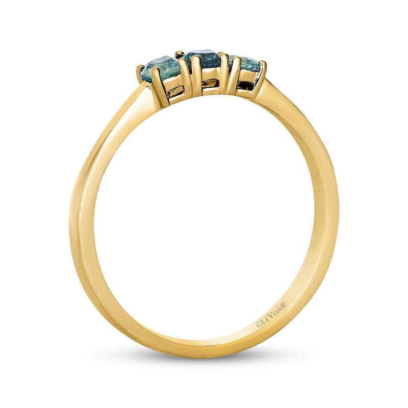 Main Image 3 of Le Vian Montana Sapphire Ombré Three-Stone Ring 14K Honey Gold