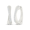 Thumbnail Image 1 of KAY Lab-Grown Diamonds Crossover Hoop Earrings 1/3 ct tw Sterling Silver