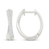Thumbnail Image 3 of KAY Lab-Grown Diamonds Crossover Hoop Earrings 1/3 ct tw Sterling Silver