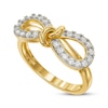 Thumbnail Image 2 of Diamond Bow Fashion Ring 1/4 ct tw 10K Yellow Gold