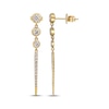 Thumbnail Image 3 of Diamond Graduated Drop Earrings 1/2 ct tw 10K Yellow Gold
