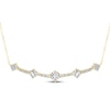 Thumbnail Image 1 of Milestones Lab-Grown Diamond Station Necklace 2 ct tw 10K Yellow Gold 18"