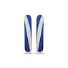 Thumbnail Image 2 of KAY Lab-Grown Diamonds Blue Enamel Hoop Earrings 1/3 ct tw Sterling Silver