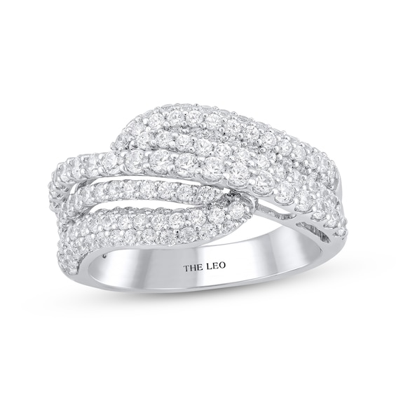 THE LEO Diamond Multi-Row Wave Ring 1-1/2 ct tw 14K White Gold