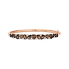 Thumbnail Image 1 of Le Vian Vault Multi-Shape Chocolate Quartz Bangle Bracelet 1/2 ct tw Diamonds 14K Strawberry Gold
