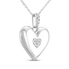 Thumbnail Image 2 of KAY Lab-Grown Diamonds Multi-Stone Heart Necklace 1/10 ct tw Sterling Silver 18"