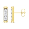 Thumbnail Image 3 of KAY Lab-Grown Diamonds Bar Stud Earrings 5/8 ct tw 24K Yellow Gold-Plated Sterling Silver