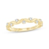 Thumbnail Image 1 of Monique Lhuillier Bliss Lab-Grown Diamond Over Under Wedding Band 1/4 ct tw 18K Yellow Gold