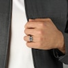 Thumbnail Image 5 of Twelve Crowns Men's Natural Black Spinel Octagon Ridged Ring Sterling Silver with Black Rhodium Plate