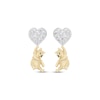 Thumbnail Image 2 of Disney Treasures Winnie the Pooh Lab-Grown Diamond Heart Drop Earrings 1/8 ct tw 24K Yellow Gold Vermeil Sterling Silver