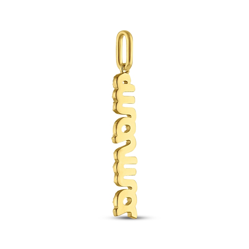 Main Image 3 of STUDIO BY KAY Lab-Grown Diamond "Mama" Charm 24K Yellow Gold Vermeil Sterling Silver
