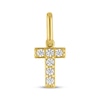 Thumbnail Image 1 of STUDIO BY KAY Lab-Grown Diamond Initial T Charm 1/15 ct tw 24K Yellow Gold Vermeil Sterling Silver