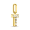 Thumbnail Image 2 of STUDIO BY KAY Lab-Grown Diamond Initial T Charm 1/15 ct tw 24K Yellow Gold Vermeil Sterling Silver