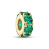 Thumbnail Image 2 of STUDIO BY KAY Lab-Created Emerald Rondelle Charm 24K Yellow Gold Vermeil Sterling Silver