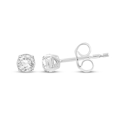 Radiant Reflections Round-Cut Diamond Solitaire Stud Earrings 1/3 ct tw Sterling Silver (I/I3)