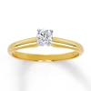 Thumbnail Image 1 of Now + Forever Diamond Solitaire Ring 1/4 ct Round-Cut 14K Yellow Gold (I/I2)