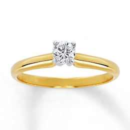 Now + Forever Diamond Solitaire Ring 1/4 ct Round-Cut 14K Yellow Gold (I/I2)