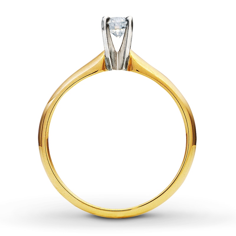 Main Image 2 of Now + Forever Diamond Solitaire Ring 1/4 ct Round-Cut 14K Yellow Gold (I/I2)
