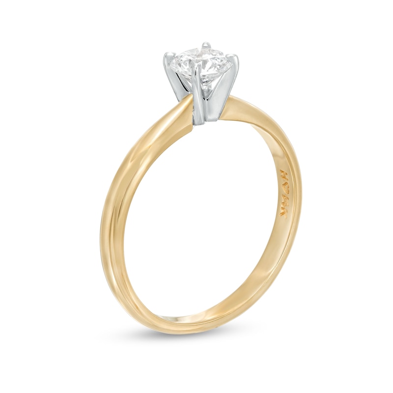 The Golden Thread Solitaire - Thin Engagement Ring