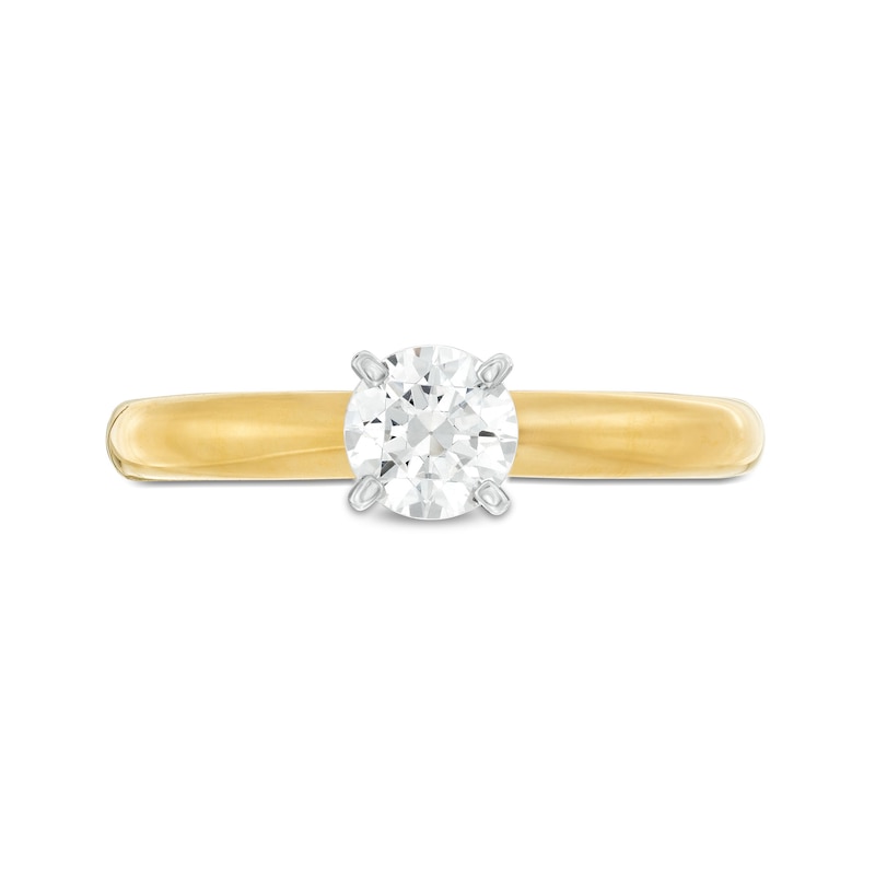 Main Image 4 of Now + Forever Diamond Solitaire Ring 1/2 carat Round-Cut 14K Yellow Gold (I/I2)