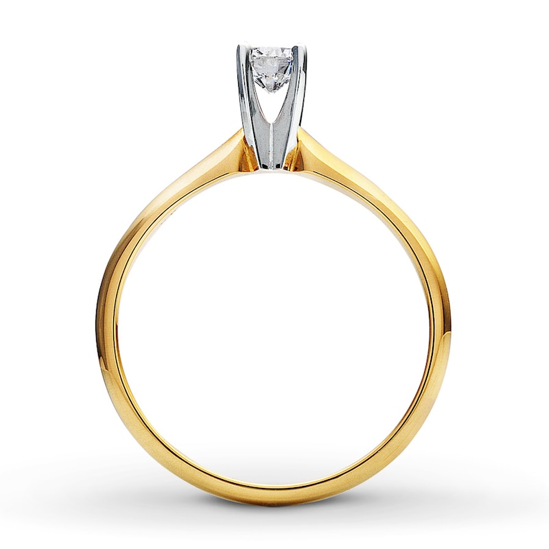 Main Image 2 of Now + Forever Diamond Solitaire Ring 1/3 carat Round-Cut 14K Yellow Gold (I/I2)